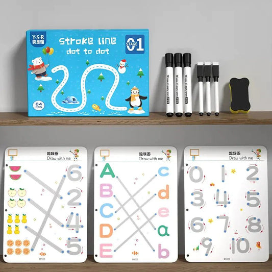 Dot-to-Dot Tracing Wipe and Clean Set