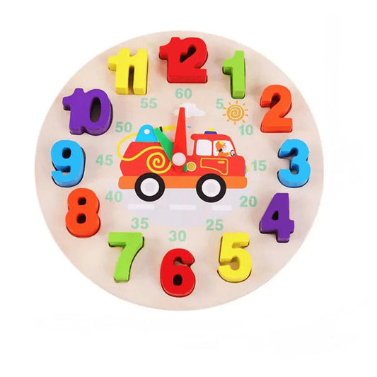 Digital Learning Wooden Clock