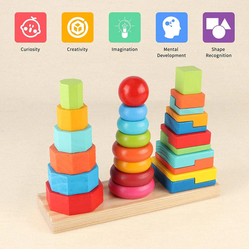 Wooden Rainbow Tower