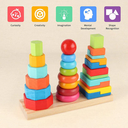 Wooden Rainbow Tower