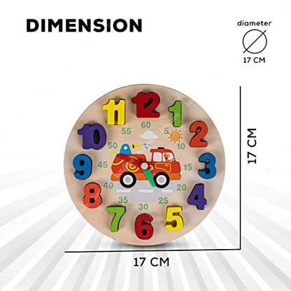 Digital Learning Wooden Clock