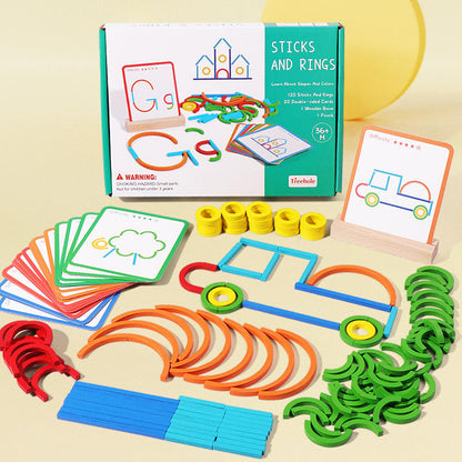 Sticks and Rings wooden toy for Kidz