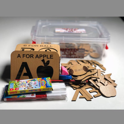 A to Z complete Alphabet Kids Wooden  Drawing Stencils