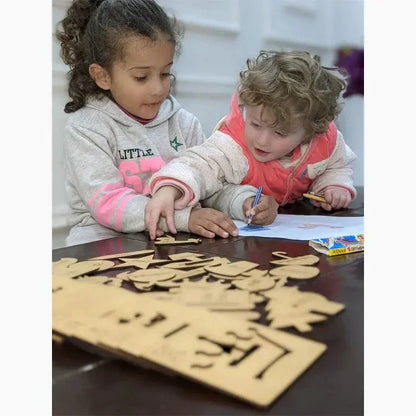 A to Z complete Alphabet Kids Wooden  Drawing Stencils